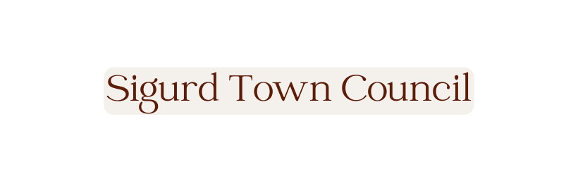 Sigurd Town Council